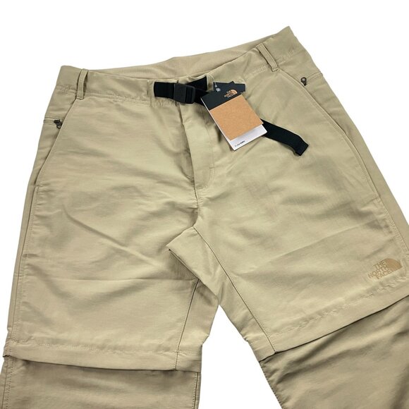 The North Face Paramount Trail Convertible Belted Pants Mens 34 x 32 SLIM Beige - Picture 1 of 11